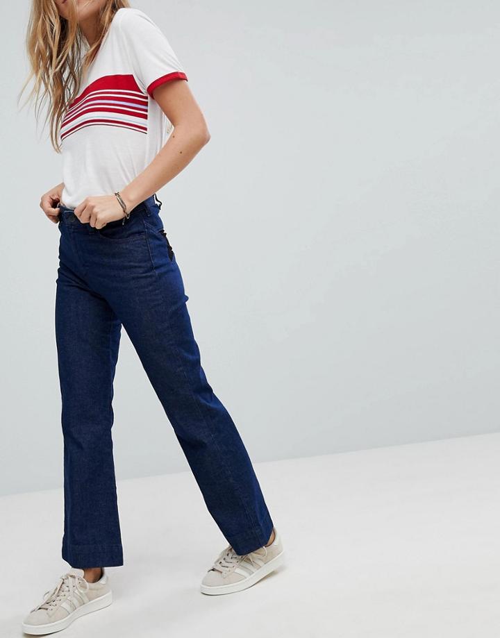 Wrangler Crop Flare Jean - Blue