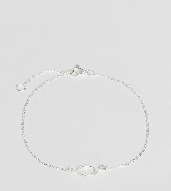 Designb London Sterling Silver Fine Circle Bracelet - Silver