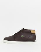 Lacoste Amptill Chukka Boots In Brown-navy