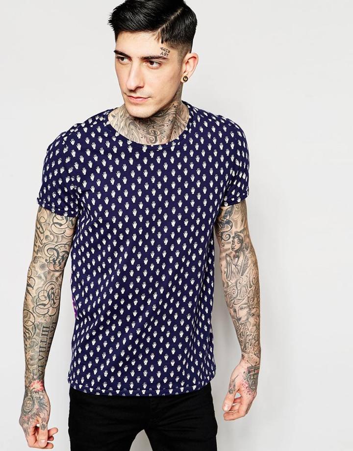 Scotch & Soda Allover Print T-shirt - Black