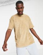 New Look Terry Oversized T-shirt In Stone-neutral