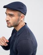 Ted Baker Thompson Flat Cap In Navy - Navy