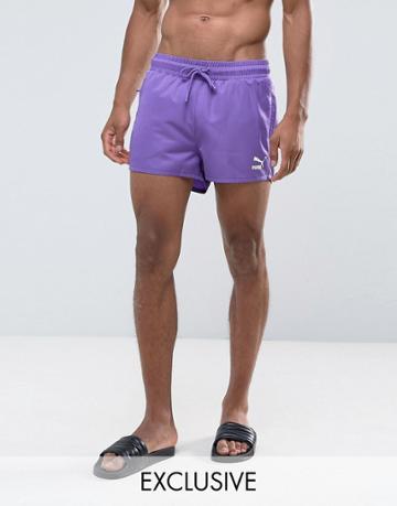 Puma Retro Swim Shorts In Purple Exclusive To Asos 57659602 - Purple