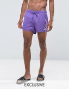 Puma Retro Swim Shorts In Purple Exclusive To Asos 57659602 - Purple