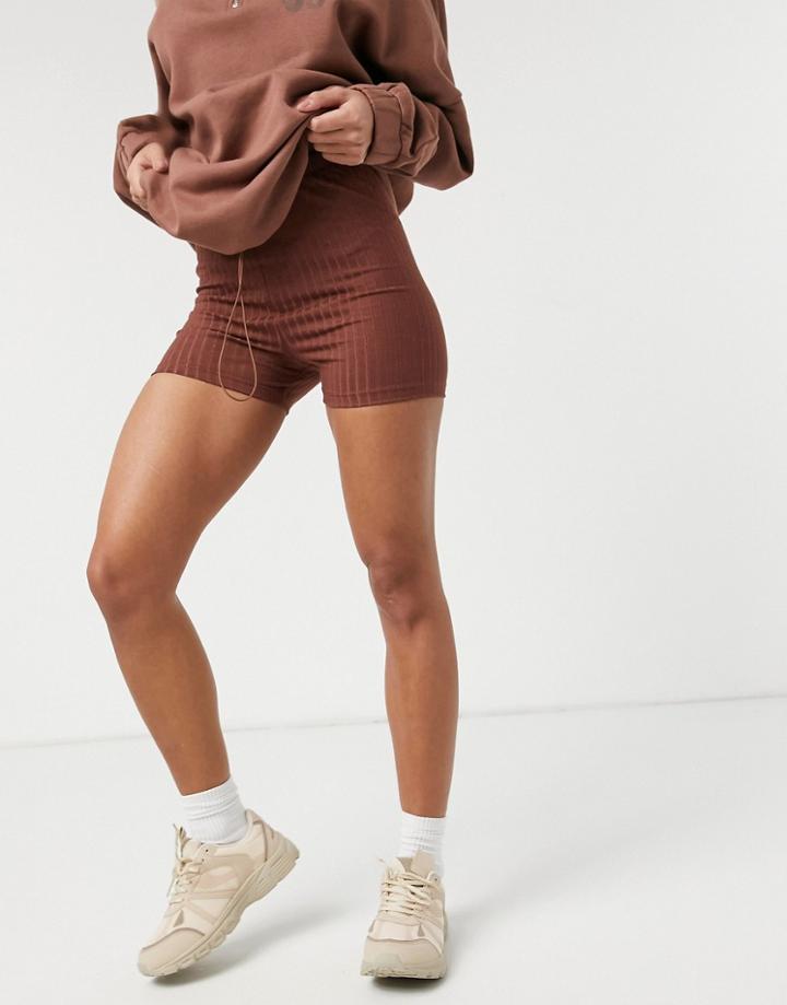 Asos 4505 Rib Booty Short-brown