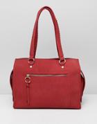 Yoki Tote With Cross Body Strap - Red
