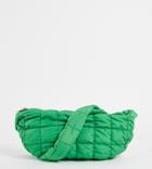 Reclaimed Vintage Inspired Ruched Nylon Bag In Bright Green