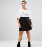 Asos Curve Tailored A-line Mini Skirt - Black