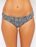 Asos Fuller Bust Exclusive Marilyn Zebra Aztec Print Bikini Pant - Zebra Geo-tribal Print