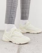 Asos Design Sneakers In Off White With Chunky Sole