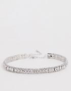 True Decadence Rhinestone Crystal Silver Necklace