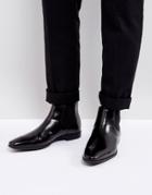 Kg Kurt Geiger Waldock Leather Chelsea Boots - Black