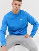 Nike Club Crew Neck Sweat In Blue-blues