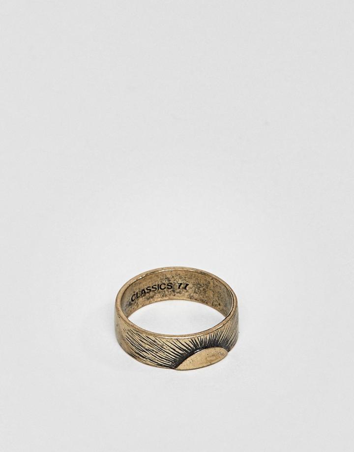 Classics 77 Sunrise Band Ring In Gold - Gold