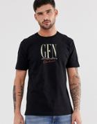 Good For Nothing T-shirt In Black With Gold Logo