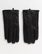 Ted Baker Parm Leather Gloves In Black