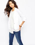Boss Orange Blazer In Waffle Jersey - 100 White