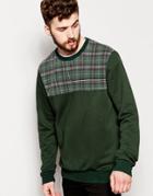 Zee Gee Why Crew Sweatshirt Bro Respect The Check Chest - Green