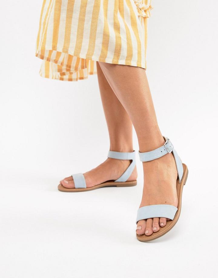Asos Design Fellow Flat Sandals - Blue