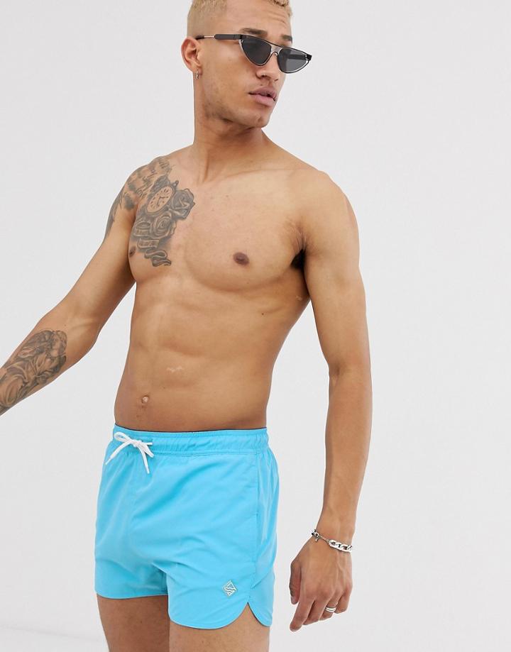 Bershka Swim Shorts In Blue