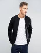 Lindbergh Zip Front Knit Cardigan - Black