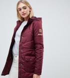 Noisy May Tall Hooded Padded Jacket - Red