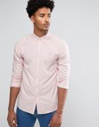 Farah Halwyn Slim Fit Stripe Oxford Shirt Pink - Pink