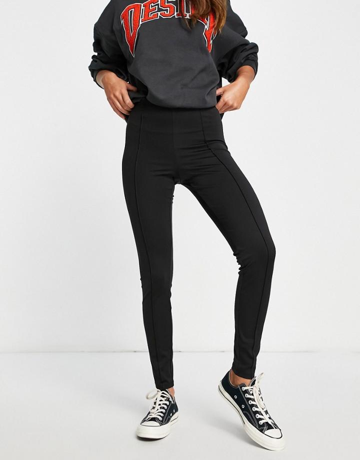 Pieces Fara High Rise Leggings In Black