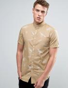 Jack And Jones Short Sleeved Shirt With All Over Illustrative Bird Pri