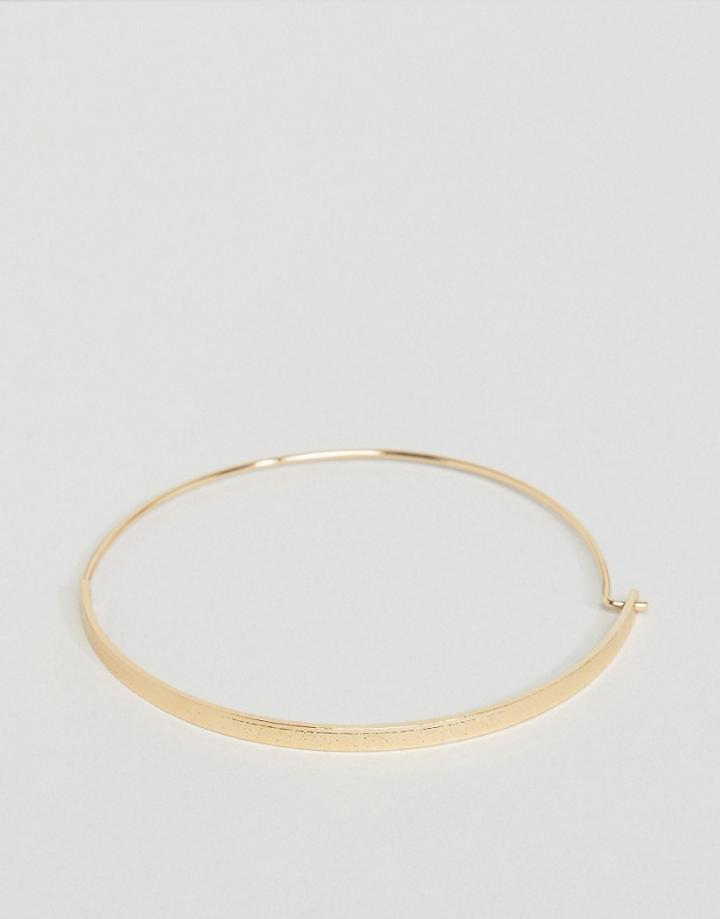 Asos Fine Bar Bangle Bracelet - Gold