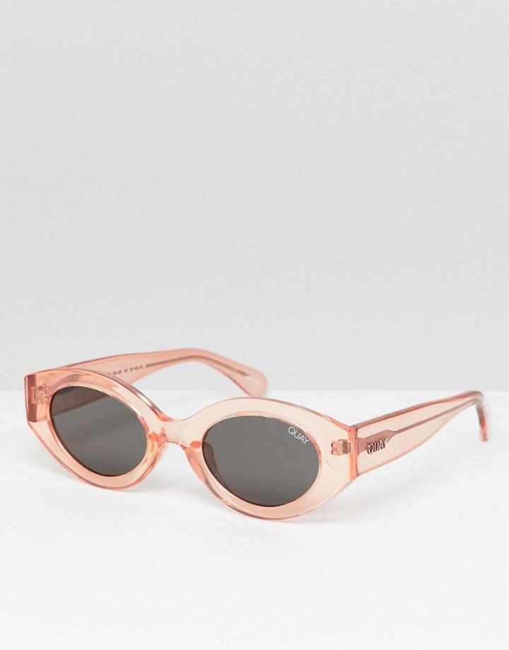 Quay Australia See Me Smile Oval Sunglasses - Pink