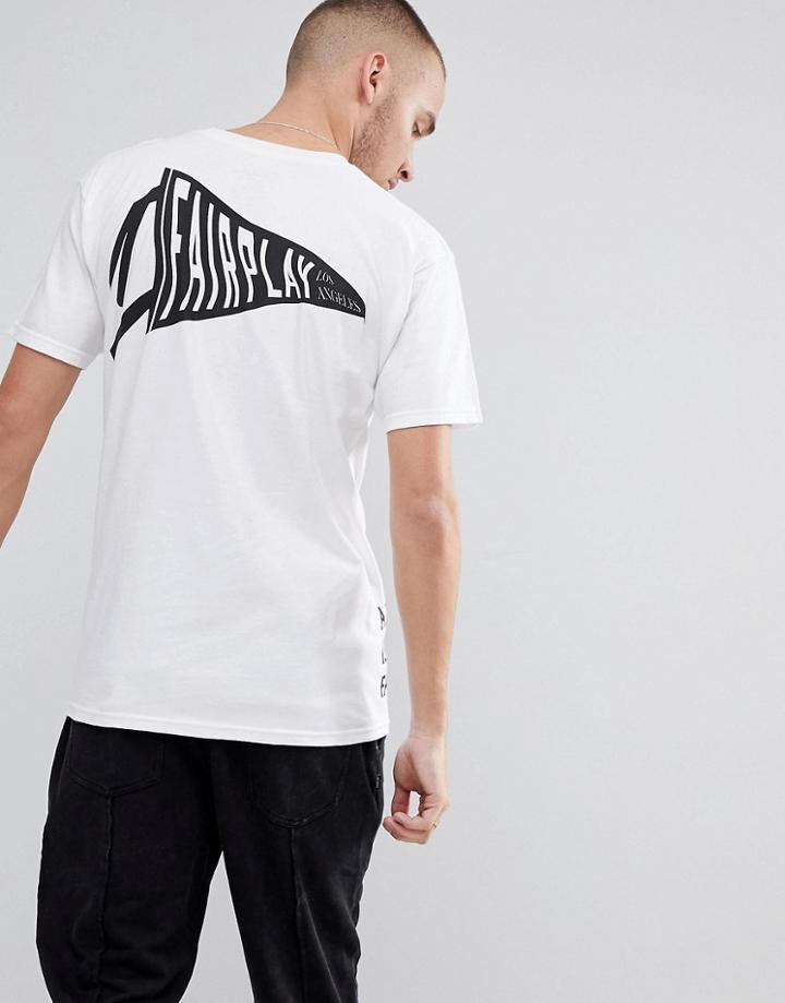 Fairplay T-shirt With Banner Back Print - White