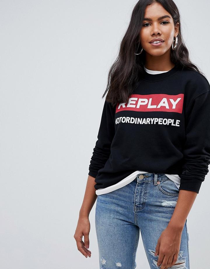 Replay - No Ordinary People Sweatshirt - Black