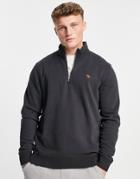Abercrombie & Fitch 3d Icon Logo Half Zip Sweatshirt In Phantom-gray