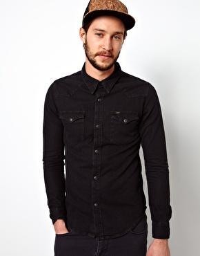 Lee Denim Shirt Western Slim Fit Pitch Black - Pitch Black