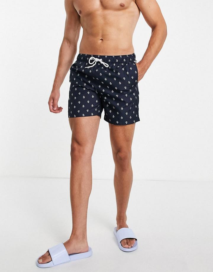 Original Penguin Polkadot Swim Shorts-navy