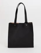 Asos Design Square Shopper Bag-blue