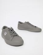 Fred Perry Underspin Twill Trainers In Grey - Gray