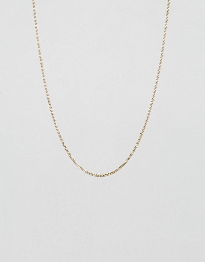 Mister Micro Curb Necklace In Gold - Gold