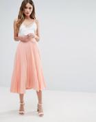 Amy Lynn Full Pleated Skirt - Pink