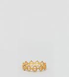 Asos Design Gold Plated Sterling Silver Filigree Ring - Gold