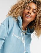 Crooked Tongues Co-ord Hoodie With Peacetimes Logo In Blue Wash