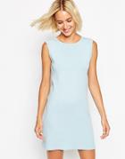 Asos Dress In Structured Knit With Chain Detail - Blue