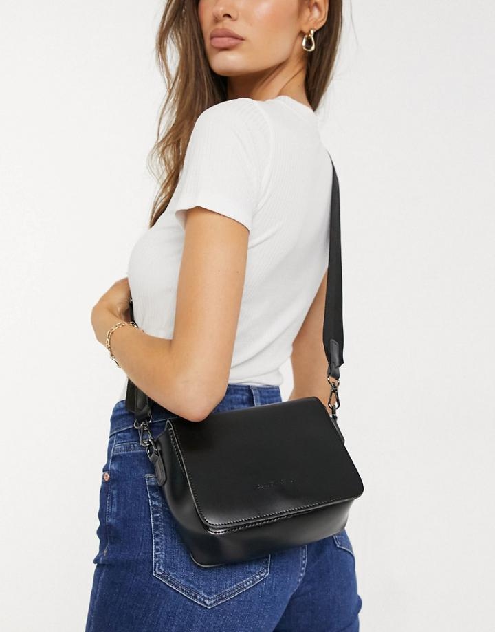 Claudia Canova Crossbody Bag With Webbing Strap In Black