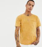 Heart & Dagger Relaxed Fit T-shirt With Acid Wash - Yellow