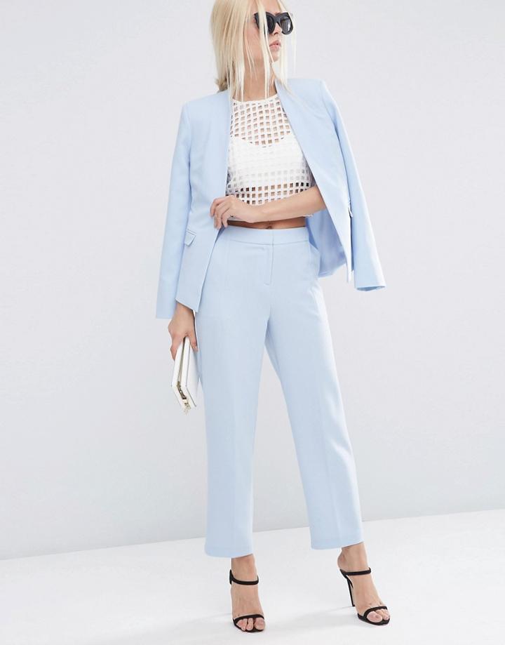 Asos Textured Slim Pant - Pretty Blue