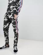 Le Breve Camo Jogger With Taping - Gray