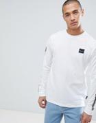 D-struct Long Sleeve Side Taped T-shirt - White