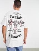 Hnr Ldn Fountain Of Dreams Backprint Oversized T-shirt-white