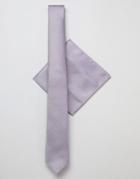 New Look Wedding Tie In Lilac - Purple